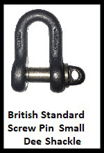 british standard screw pin small dee shackle